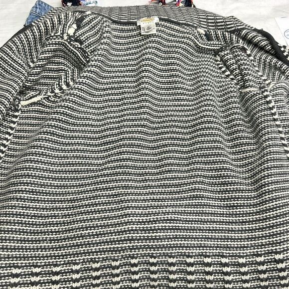 Talbots Plus Sweater Jacket  3X Vtg Nautical Stripe Wool Angora - Picture 13 of 15